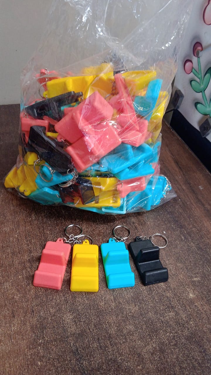 Customized / Personalized Plastic 2-in-1 Mobile Stand Keychain (1 Pc)