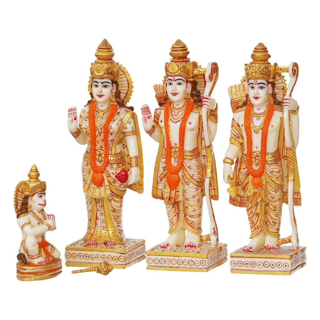 Ram darbar Idol Sita Statue Hanuman Laxman Idol Antique Finish Home Décor Marble God Statue