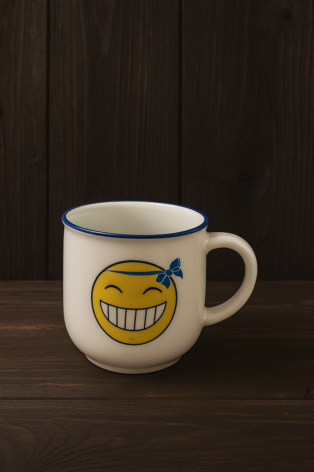 Set of 6 Ceramic Emoji Face Coffee Mugs – Cute and Funny Expression Printed Cups in Gift Box Packaging – Ideal for Tea, Milk, Cocoa, Office, Home or Gifting Use