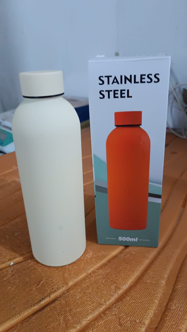 Customize Stainless Steel Double Wall Vacuum-Insulated Drink Water Bottle (Mix Color / 500 ML Approx)