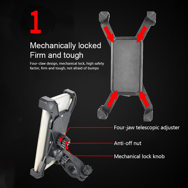 Bike Phone & Mobile Mount Anti Shake and Stable Cradle Clamp with 360° Rotation