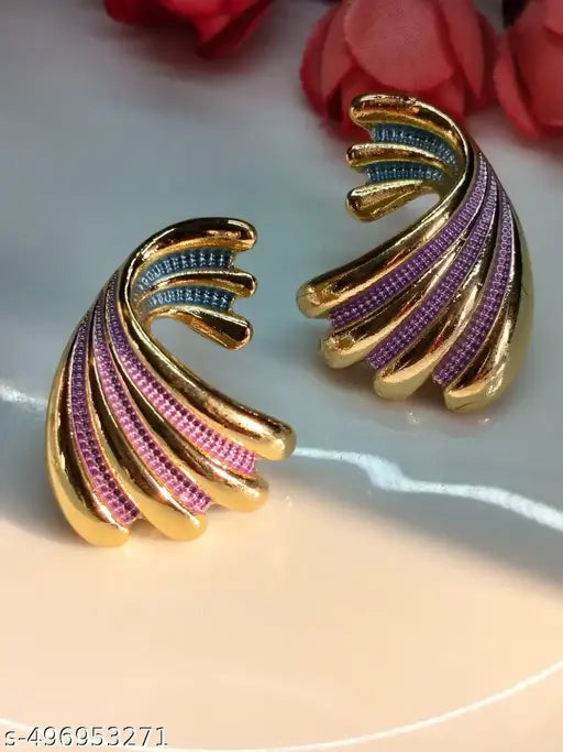 Stainless Steel Partywear Different Colour Earrings