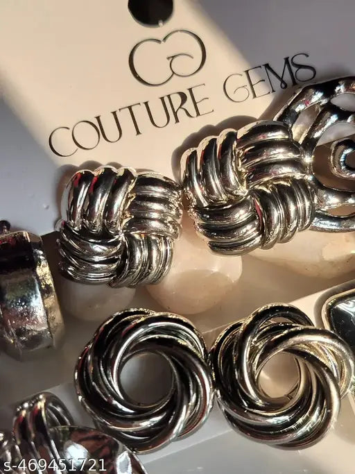 Combo Of 6 Silverplated Silverplated trendy Partywar Earrings