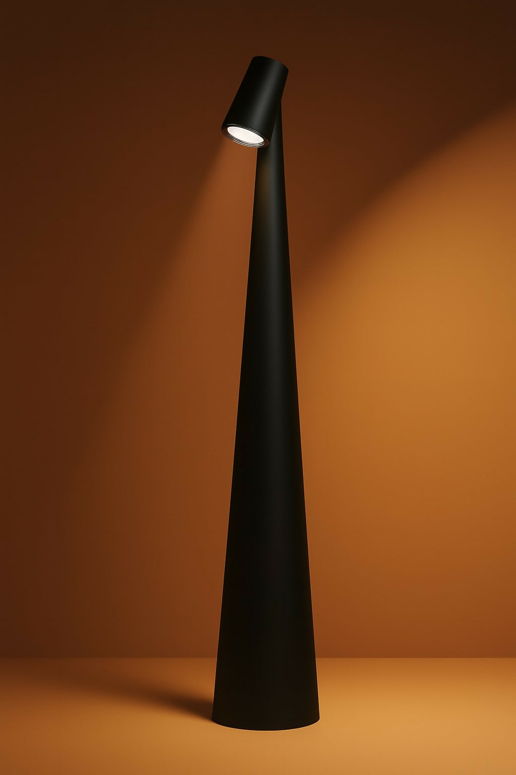 Sleek Black Rechargeable LED Desk Lamp with Touch Control – 34.5cm Modern ABS Table Lamp with USB Type-C Charging Port, Non-Slip Base, and Minimalist Design – Ideal for Home, Office, and Study Use