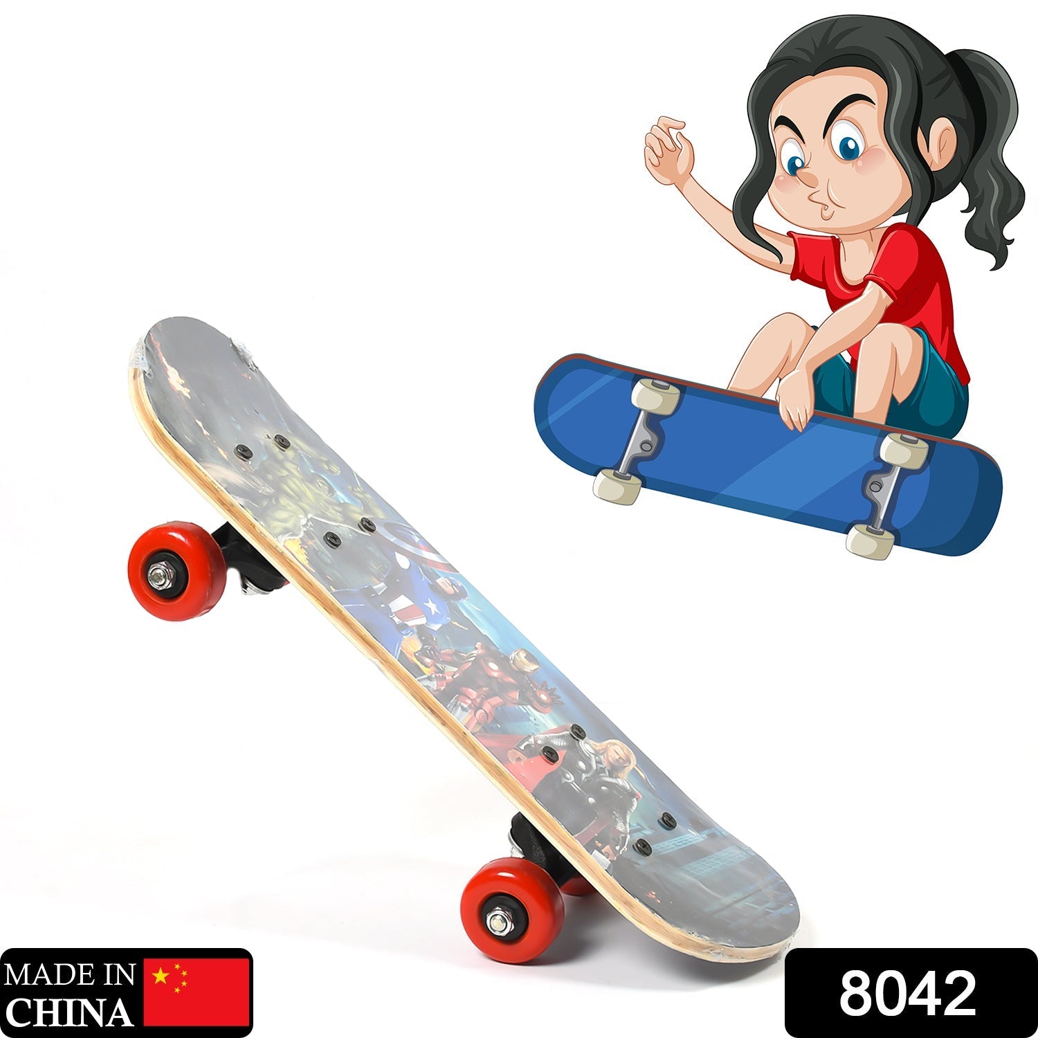 Knx Lightweight Wood Skateboard for Kids, Teens, Adults