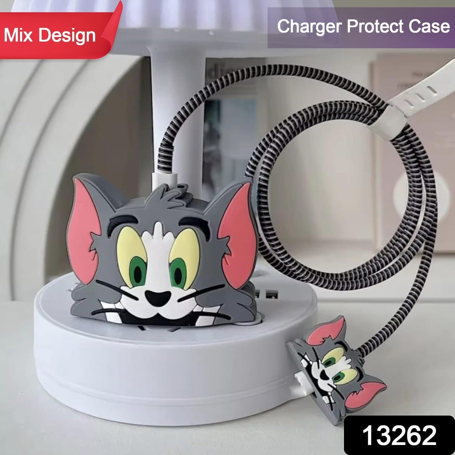 Cartoon Character Silicon Charger Case Cover For iP 18-20W, for iPhone (Mix Design / 1 Pc)