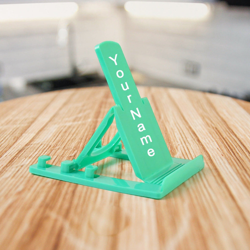 Customized / Personalized Adjustable Foldable Plastic Mobile Phone Stand Holder (1 Pc)