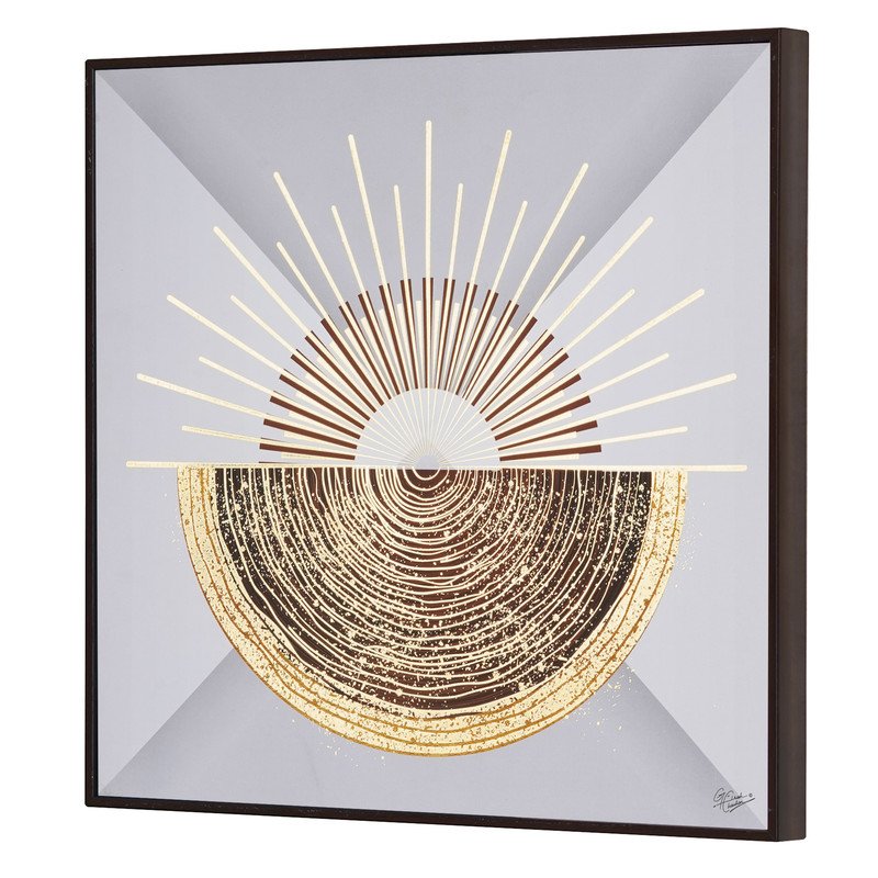 Golden Embossed Wall Painting For Home Decoration , Paintings for Living Room , Modern Art Wall Pinting, For Home Decor (12X12 INCH)