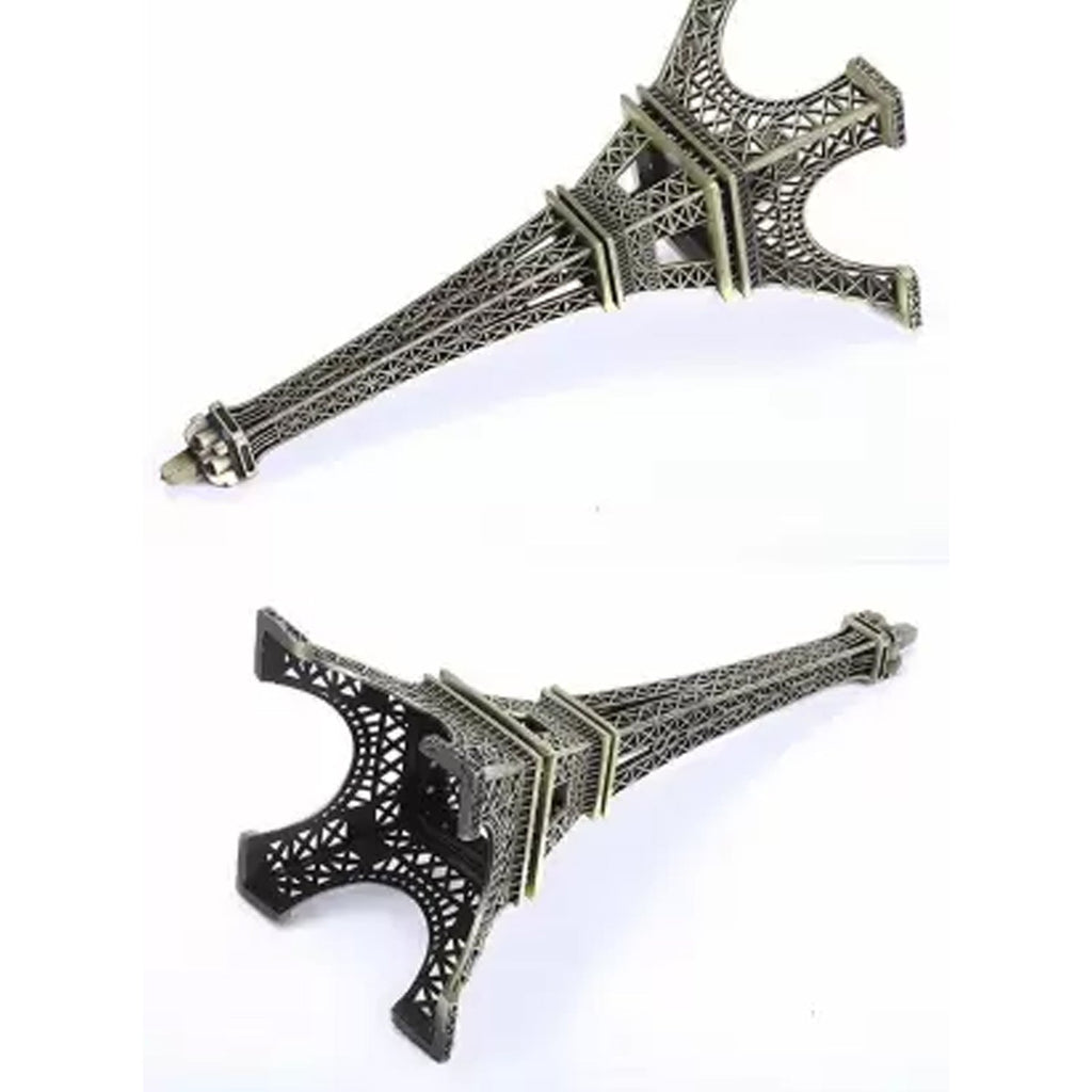 Antique 3D Eiffel Tower Statue - Metal Paris Landmark Decorative Showpiece for Home & Office