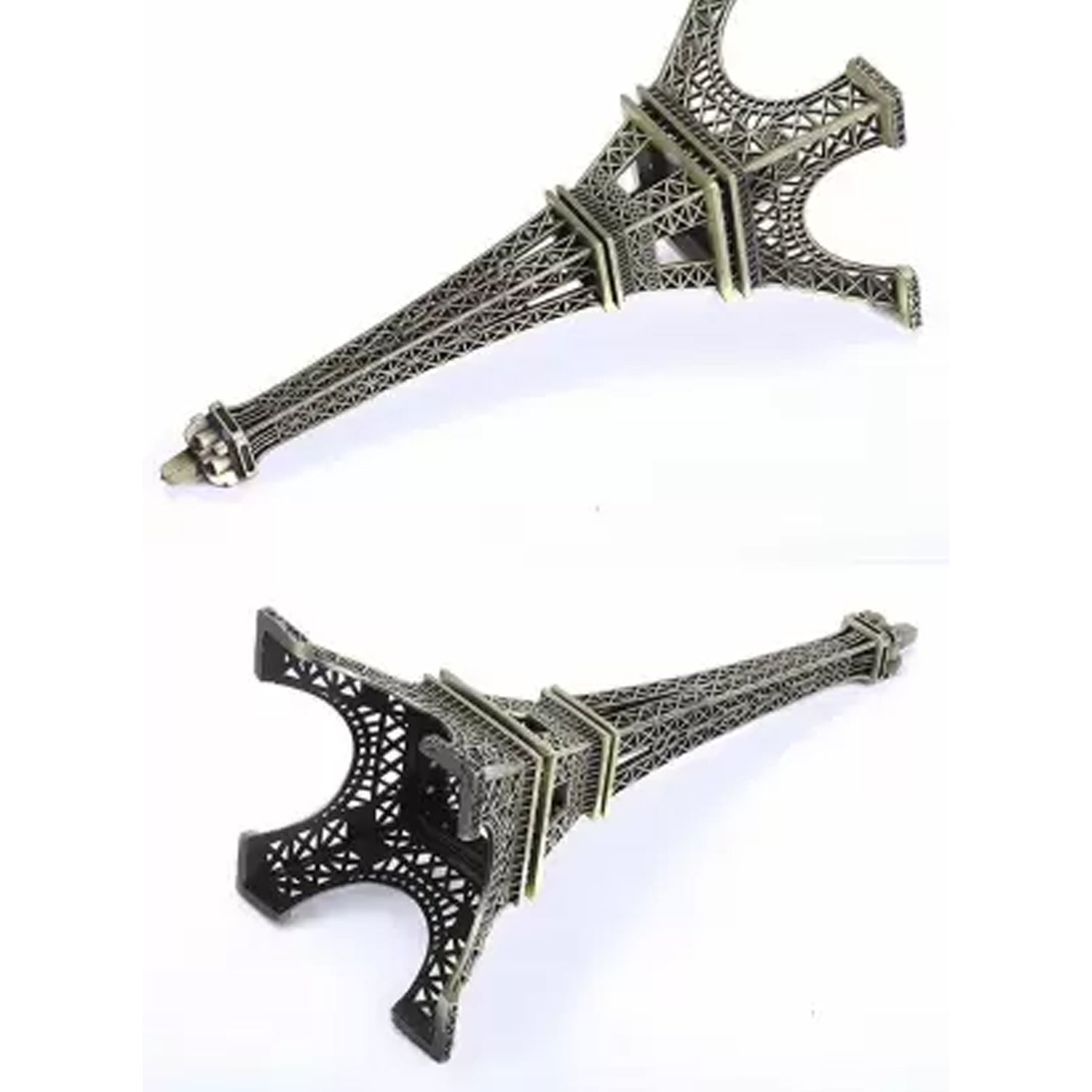Antique 3D Eiffel Tower Statue - Metal Paris Landmark Decorative Showpiece for Home & Office