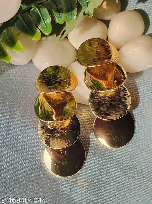 Gold plated Partywear Metaldrop Earrings