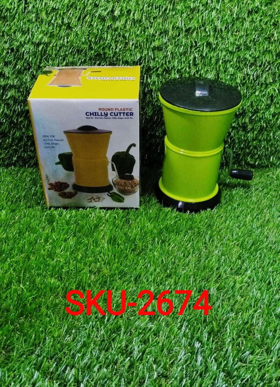 Customize Round Chilly Cutter and grinder tool with effective sharp chopping and cutting blade system.