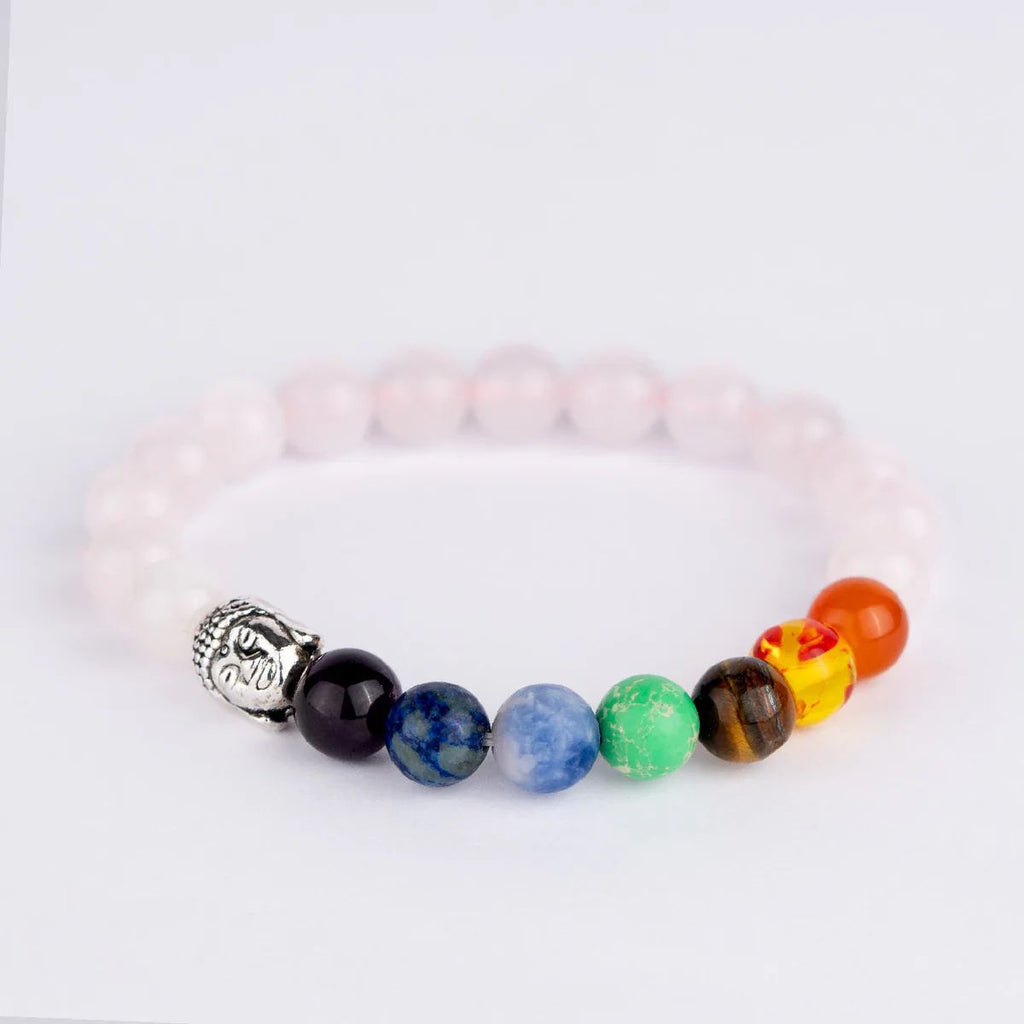 7 Chakra Natural Stone Elastic  Bracelet | Patented Design