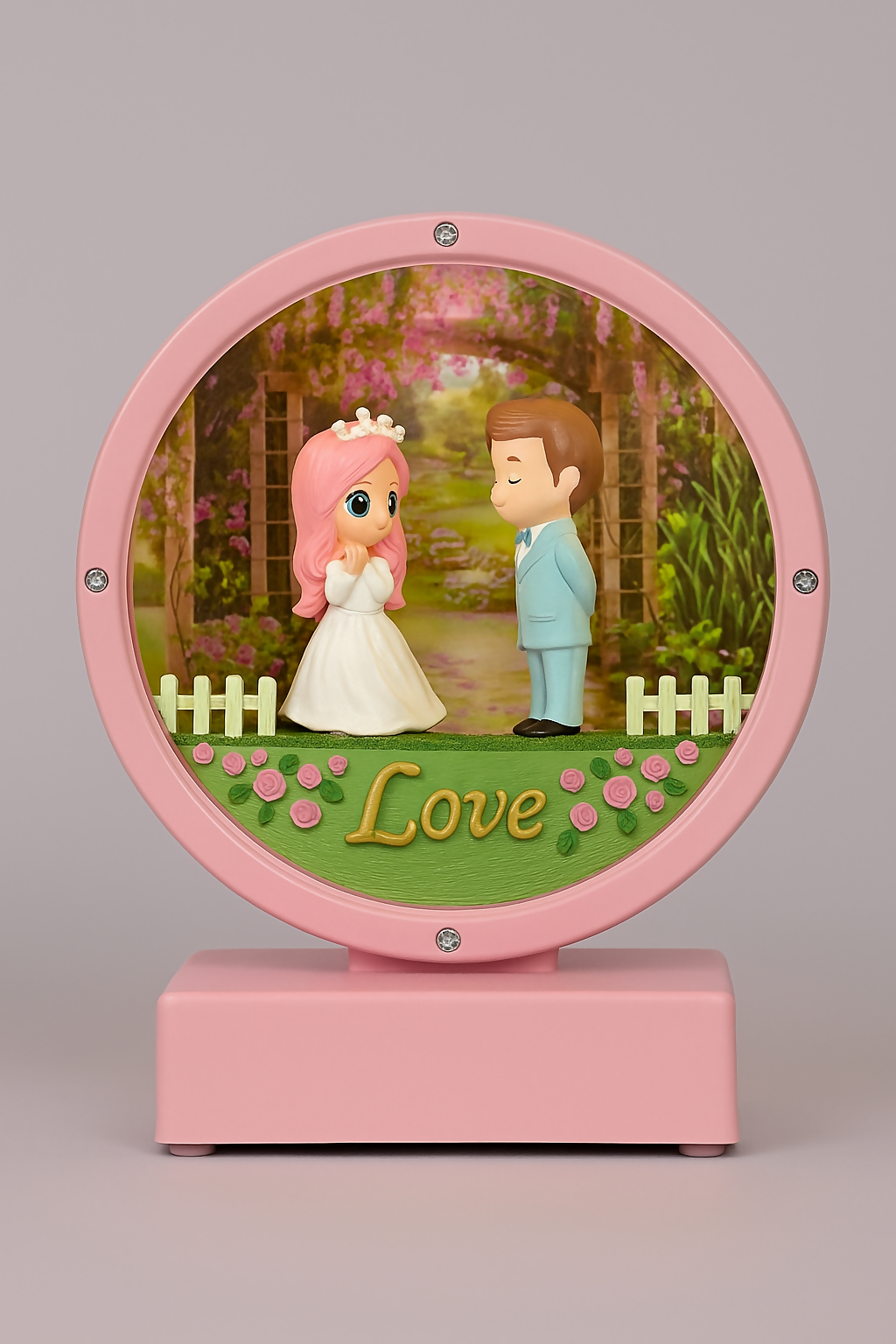 Romantic Garden Love Lamp romantic couple showpiece wedding couple figurine love LED night lamp bride and groom statue valentine gift decor heart love light kissing couple tabletop decor purple romantic light couple anniversary gift glowing love