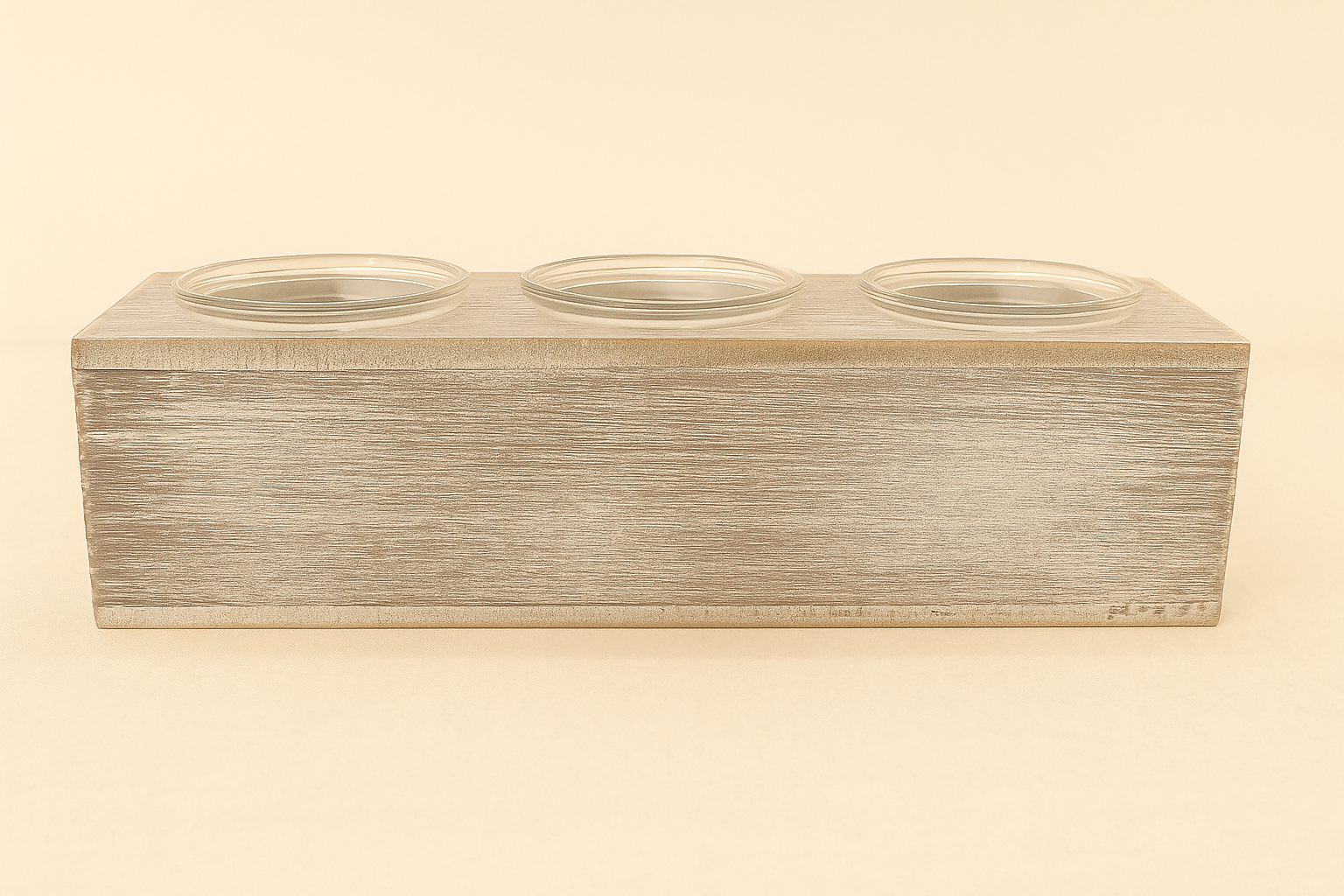 Rustic Wooden 'HOME' Tealight Candle Holder with Glass Cups – Farmhouse Style Decorative Centerpiece with Jute Bow and Heart Accent – Tabletop Decor for Living Room, Entryway, Mantel, or Housewarming Gift 3 candles