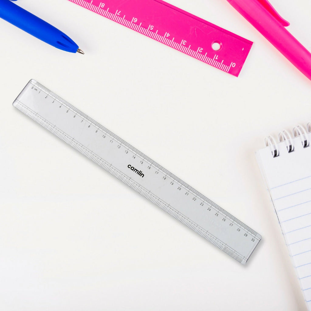 Camlin 30 cm Transparent Plastic Scale Ruler (1 Pc)