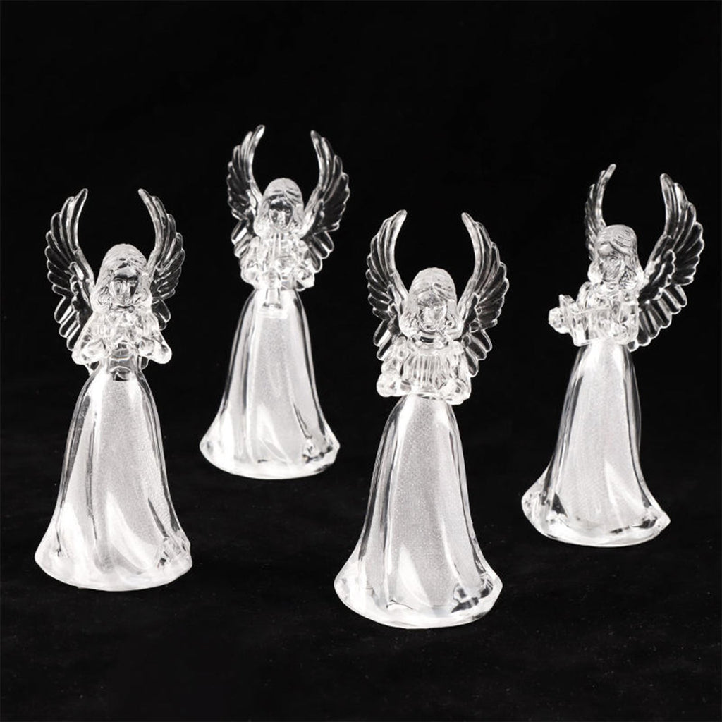 Decorative LED Light-Up Angel Figurines (12 Pc)