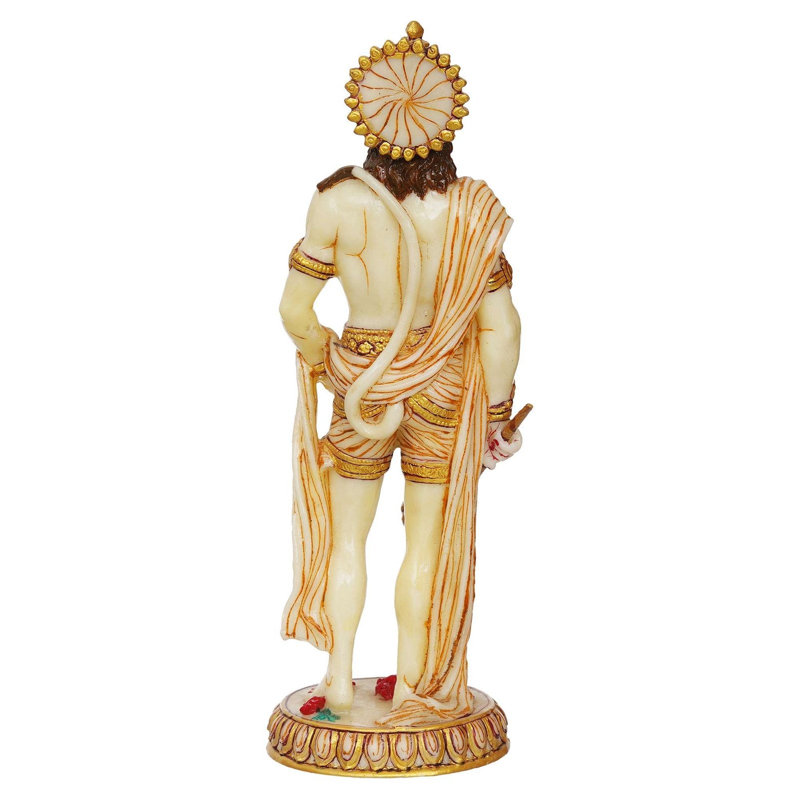 Marble Standing Hanuman Ji murti for Pooja Room Standing Hindu Lord Hanuman Statue for Home Temple Hotel Pooja Bajrangbali Idol Bala Ji Murti Best for Gift