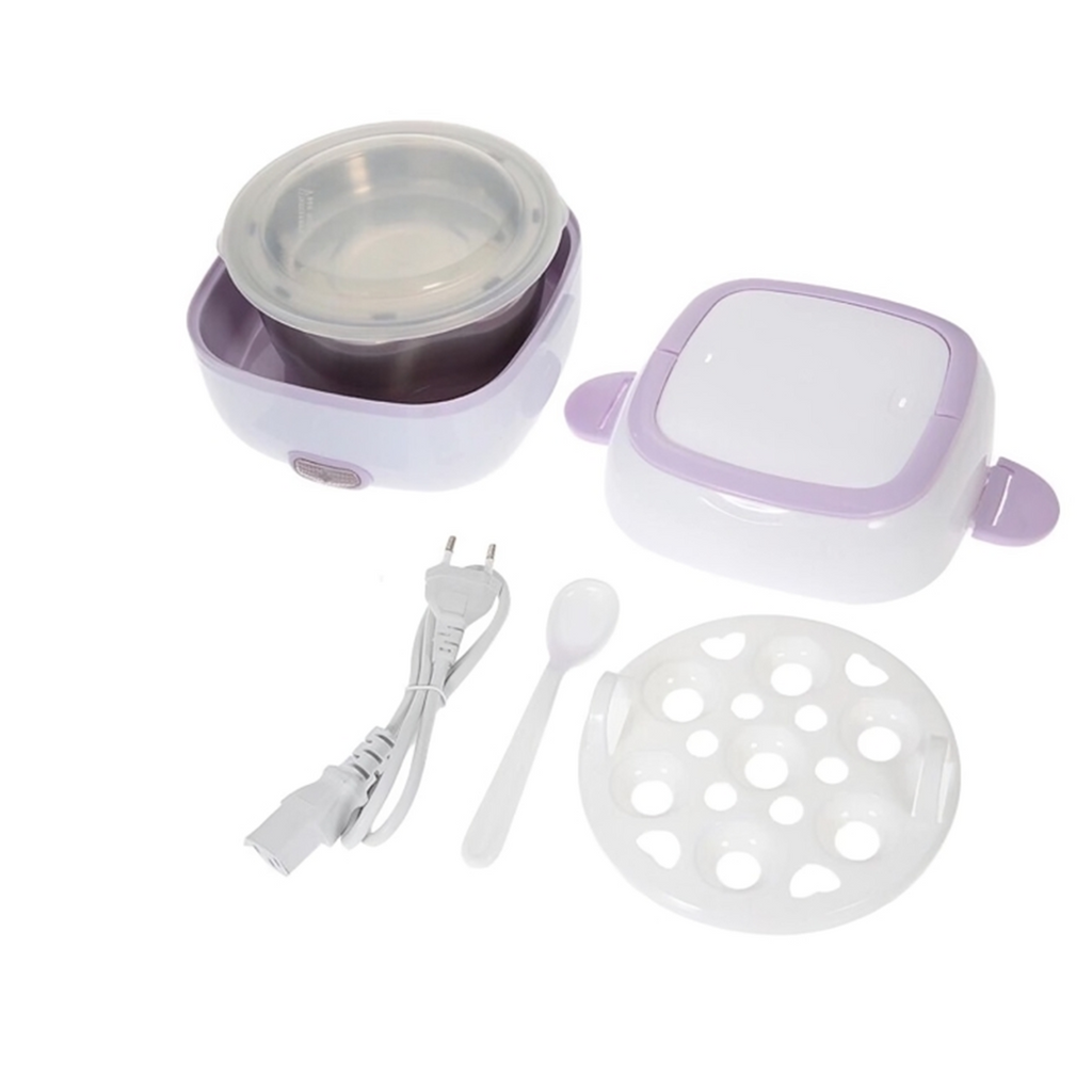 Customize Electric Lunch Box Portable Food Warmer Food Heating Lunch Box Removable Food-Grade Stainless Steel Compartments, 220V 200W, for Car, Truck, office 