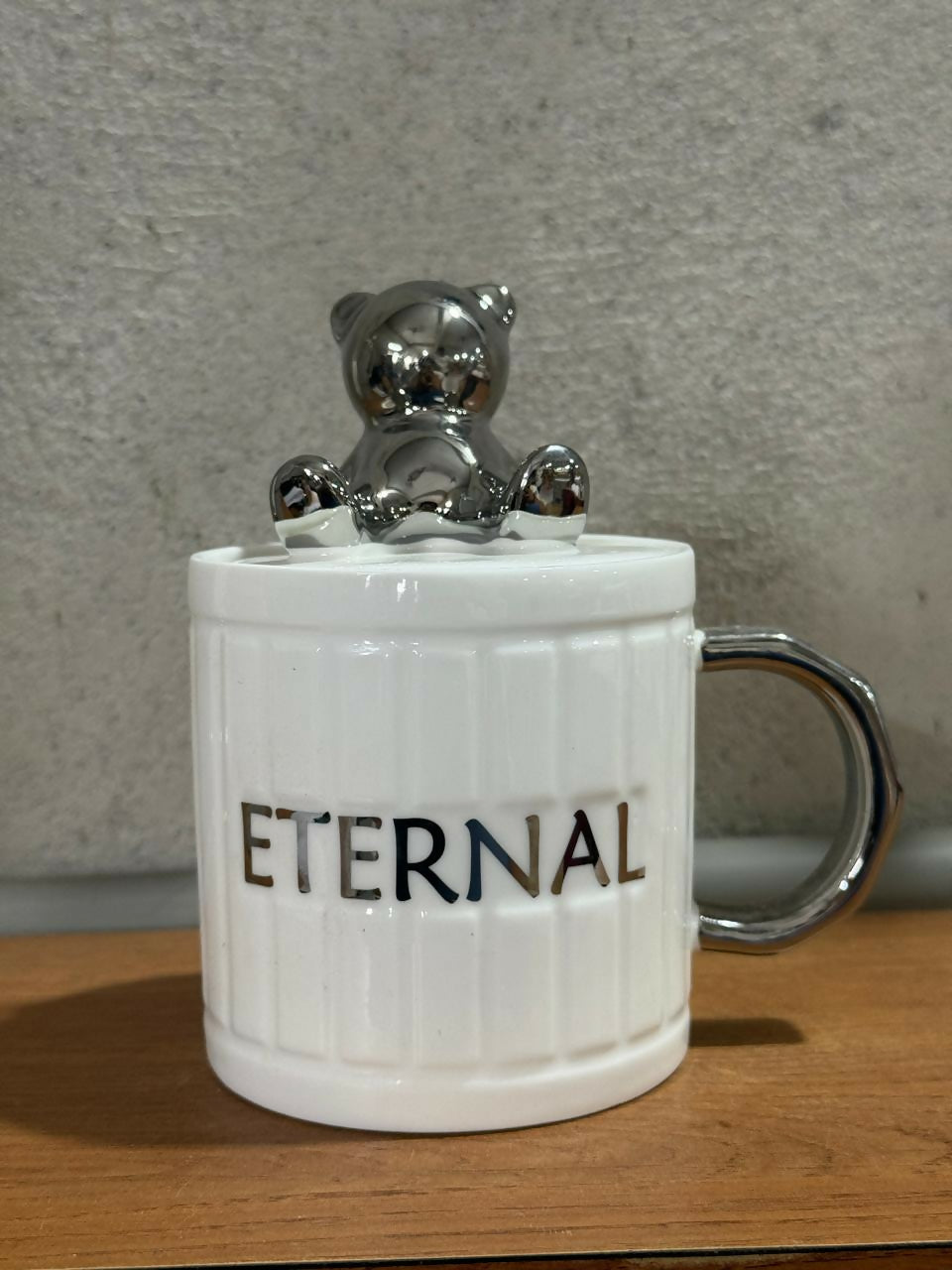 Eternal Ceramic Mug with 3D Bear Lid & Metallic Handle | Premium Coffee & Tea Cup with Cute Teddy Design | Gift Mug for Birthday, Anniversary, Valentine’s Day & Office Use