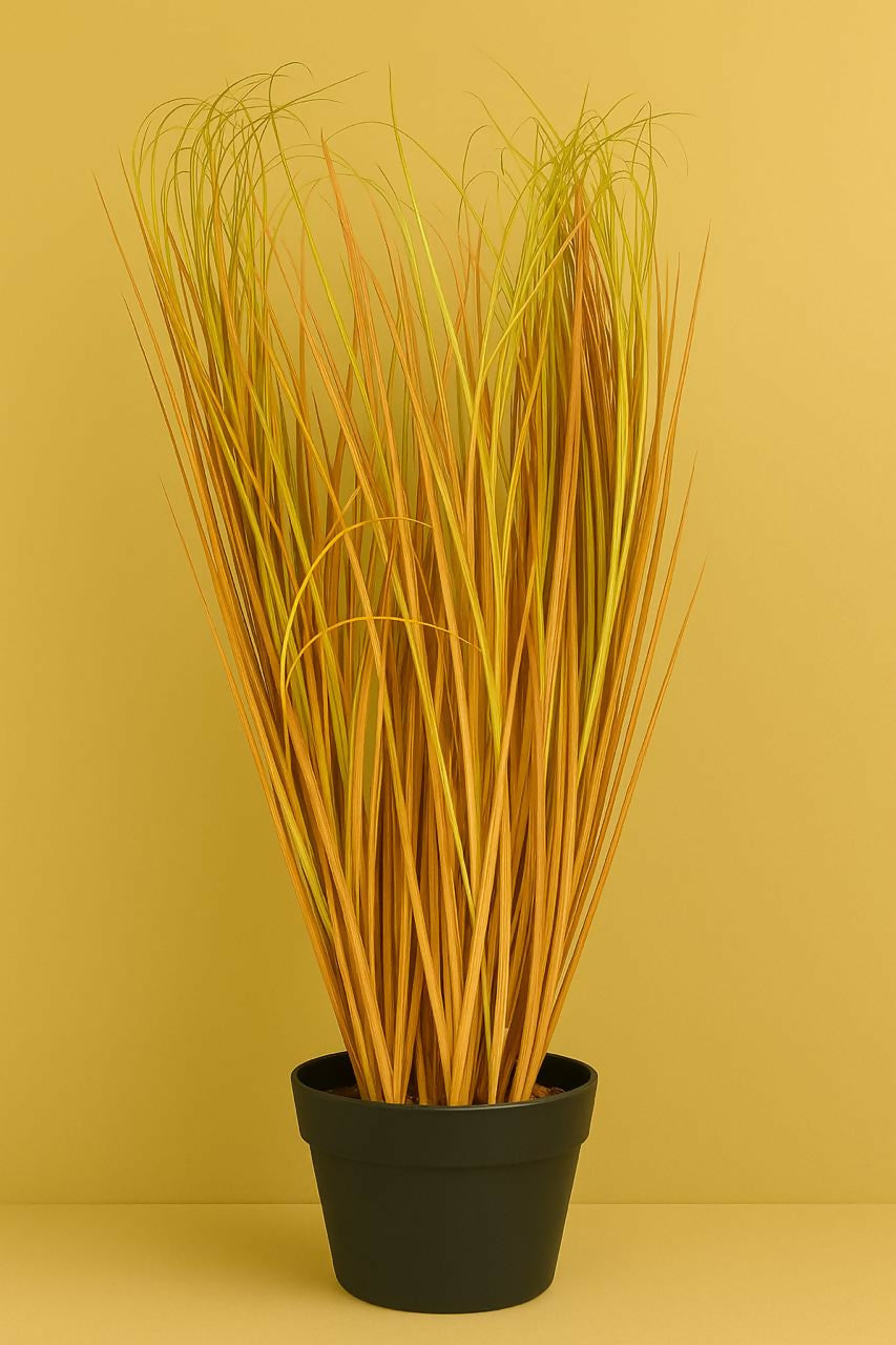 HOME DECOR Tall Artificial Dried Grass Plant in Black Pot – Decorative Faux Grass for Home Decor, Living Room, Corner Table, Balcony, or Office – Realistic Look, No Maintenance Indoor Plant