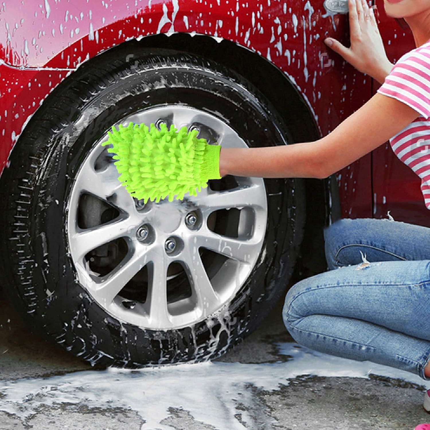 Microfiber Car Wash Glove Mitt For Car,Bike,Home & Surface