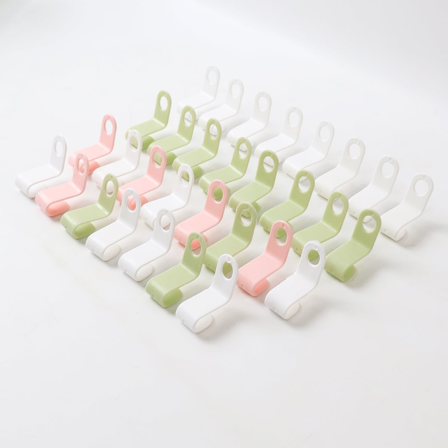 Multi-Color Hanger Connector Hooks (30 Pc)