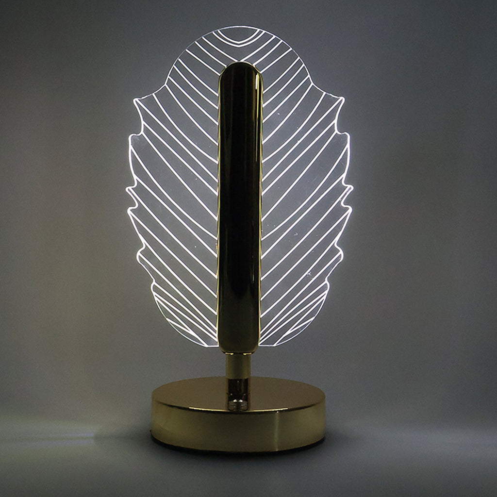 Premium Leaf Shape Crystal Table Lamp (1 Pc)