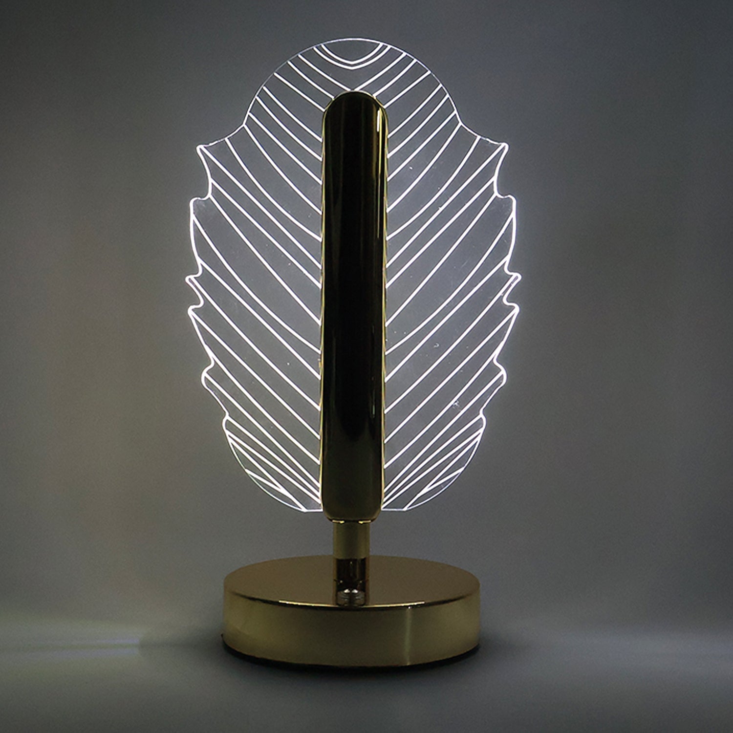 Premium Leaf Shape Crystal Table Lamp (1 Pc)