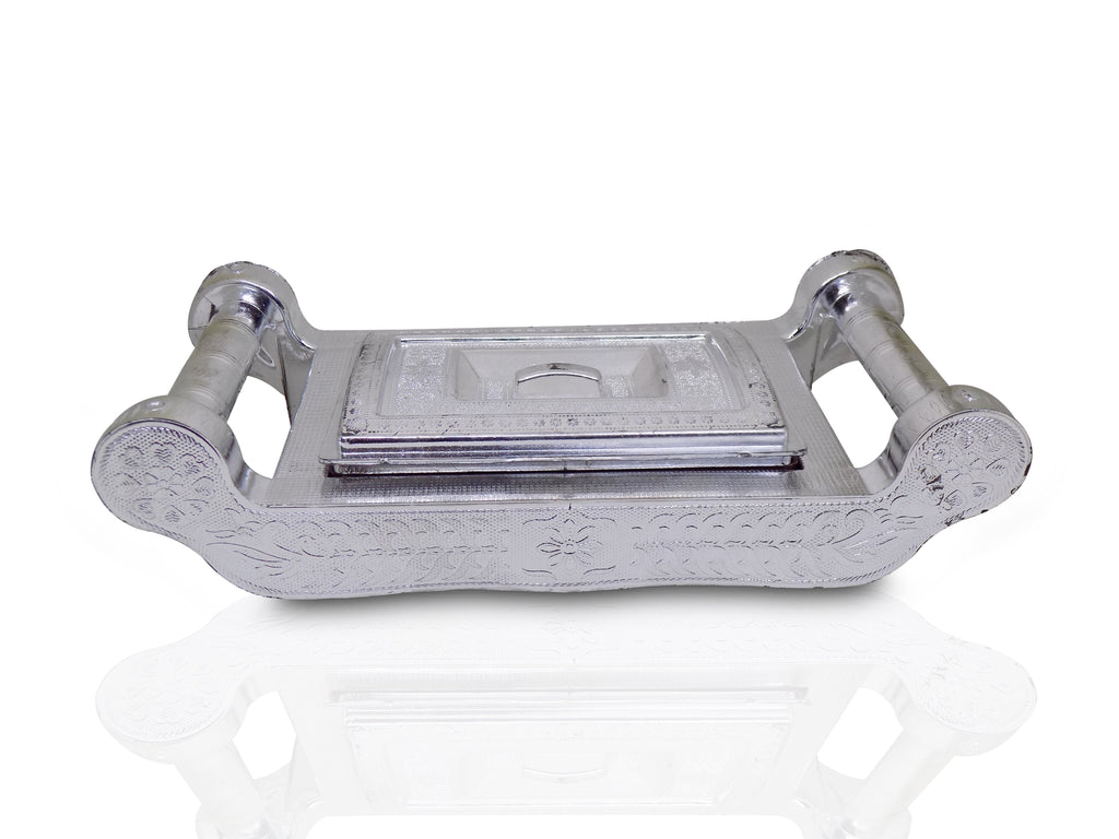 Multipurpose 4 Section Royal Design Silver Storage / Gift Box