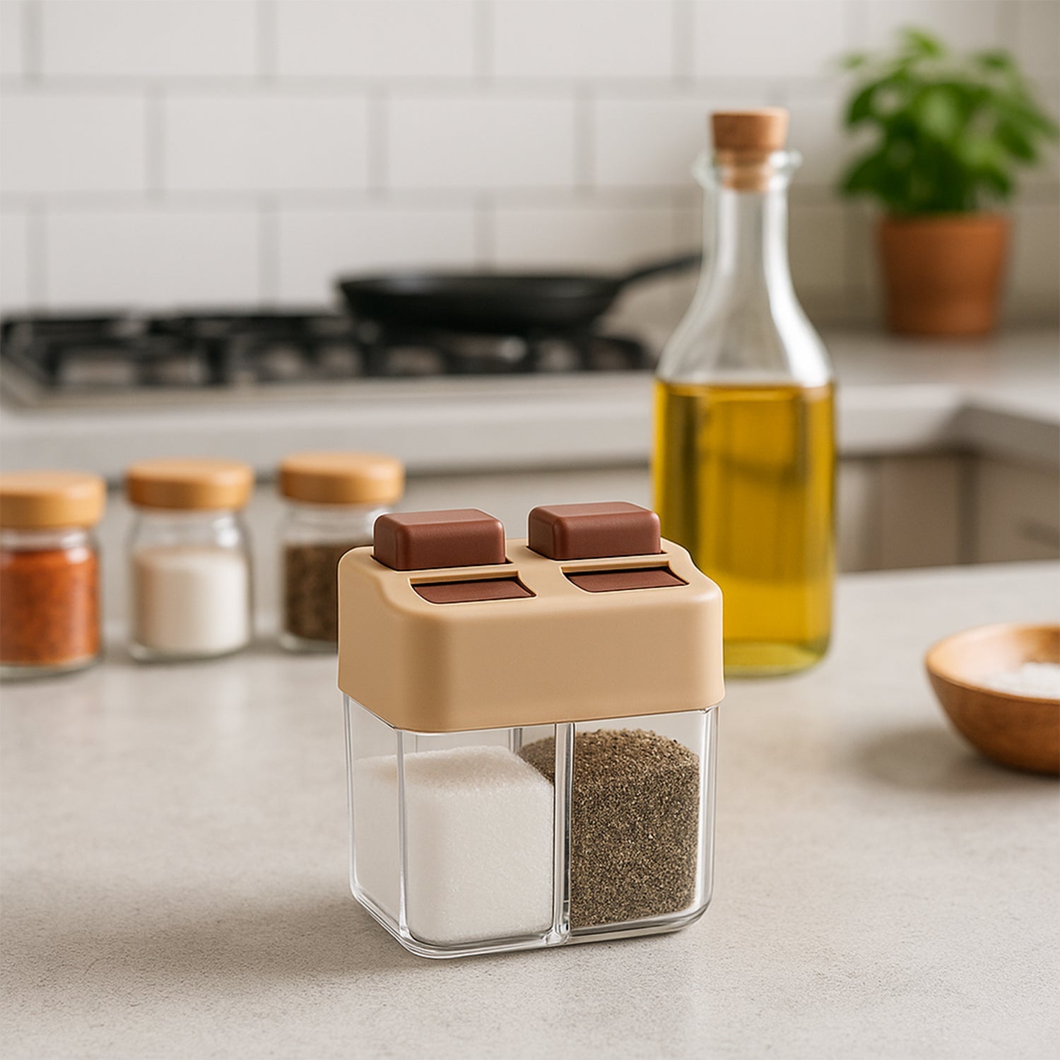 Ritu Premium 2-in-1 Salt and Pepper Dispenser