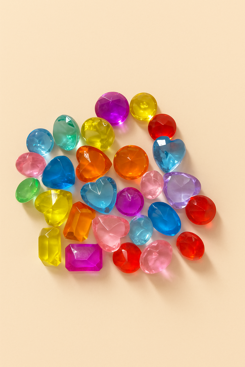 Multicolor Acrylic Gems – Assorted Diamond Cut Decorative Stones for Crafts, Vase Fillers & Party Decor