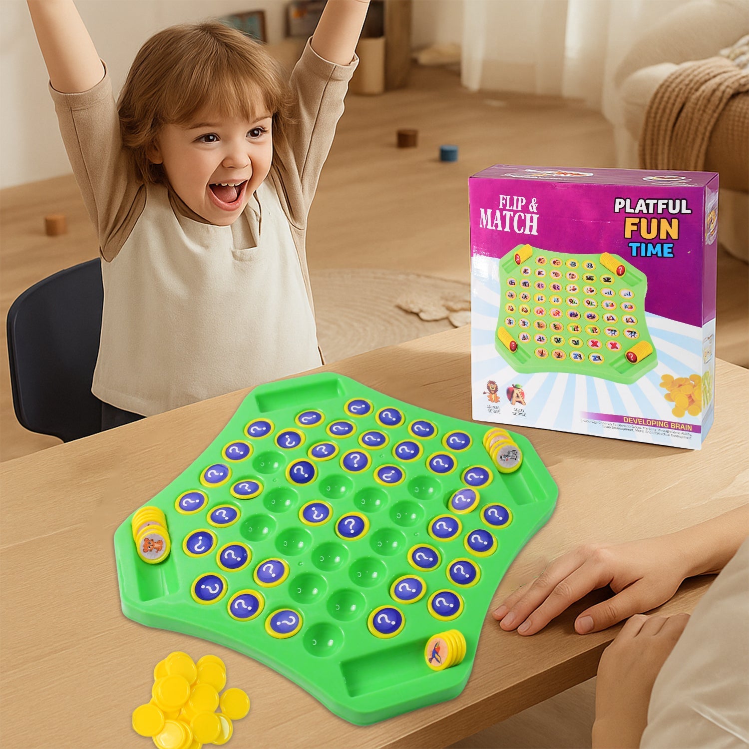Flip & Match Educational Puzzle Game Toy (1 Set)