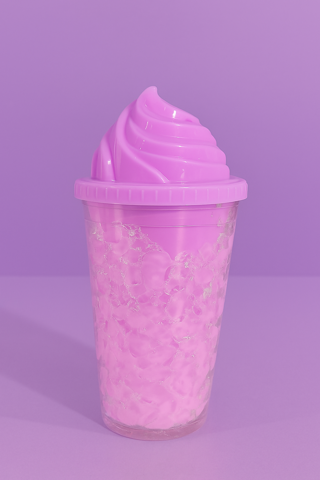 Magical Purple Unicorn Slush Cup with Swirl Top Lid – BPA-Free Reusable Tumbler with Straw, Glittery Icy Drink Holder with Rainbow, Moon & Star Design – Cute Aesthetic for Girls, Kids & Teens