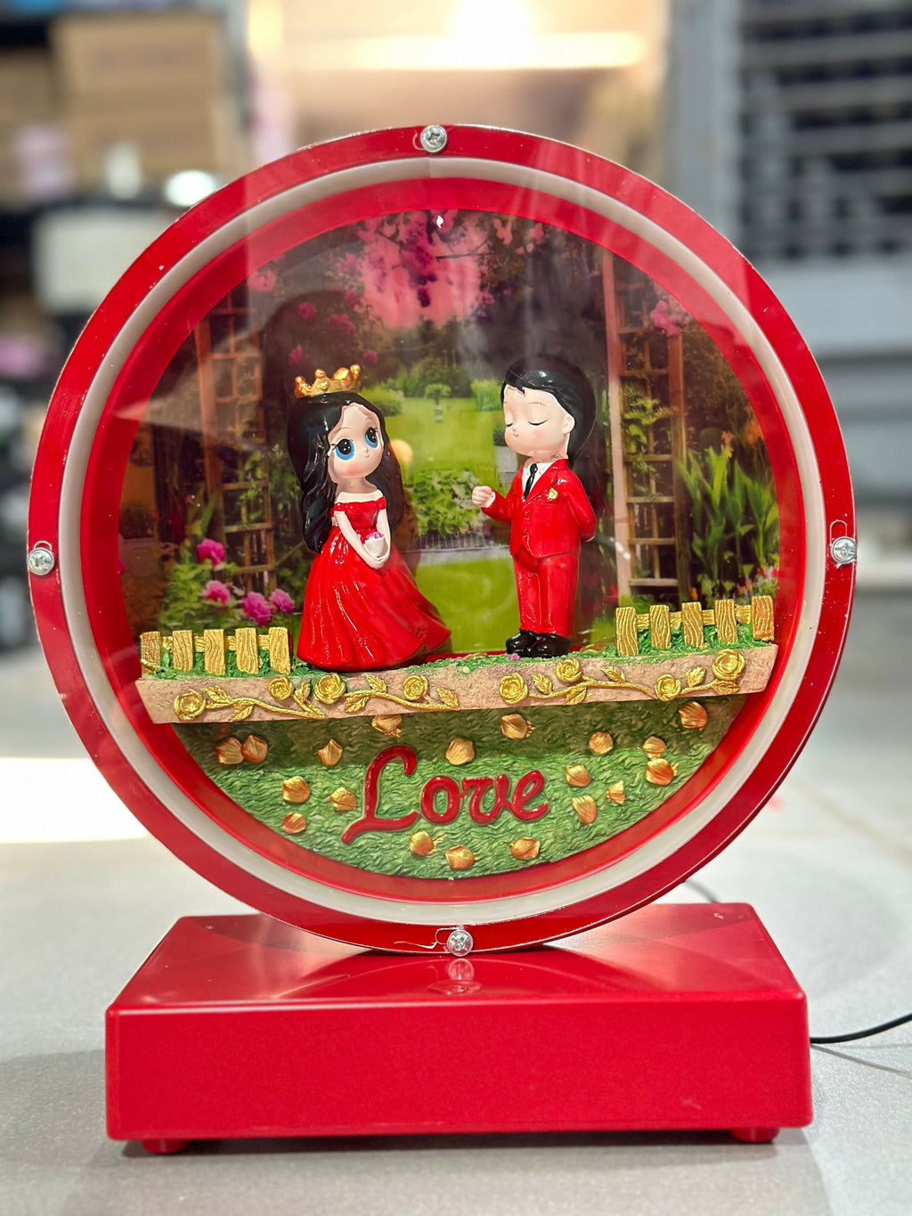 Royal Love Glow Frame Creative Love Couple Light Gift Set, Anniversary Christmas New Year Valentine's Decorative Showpiece