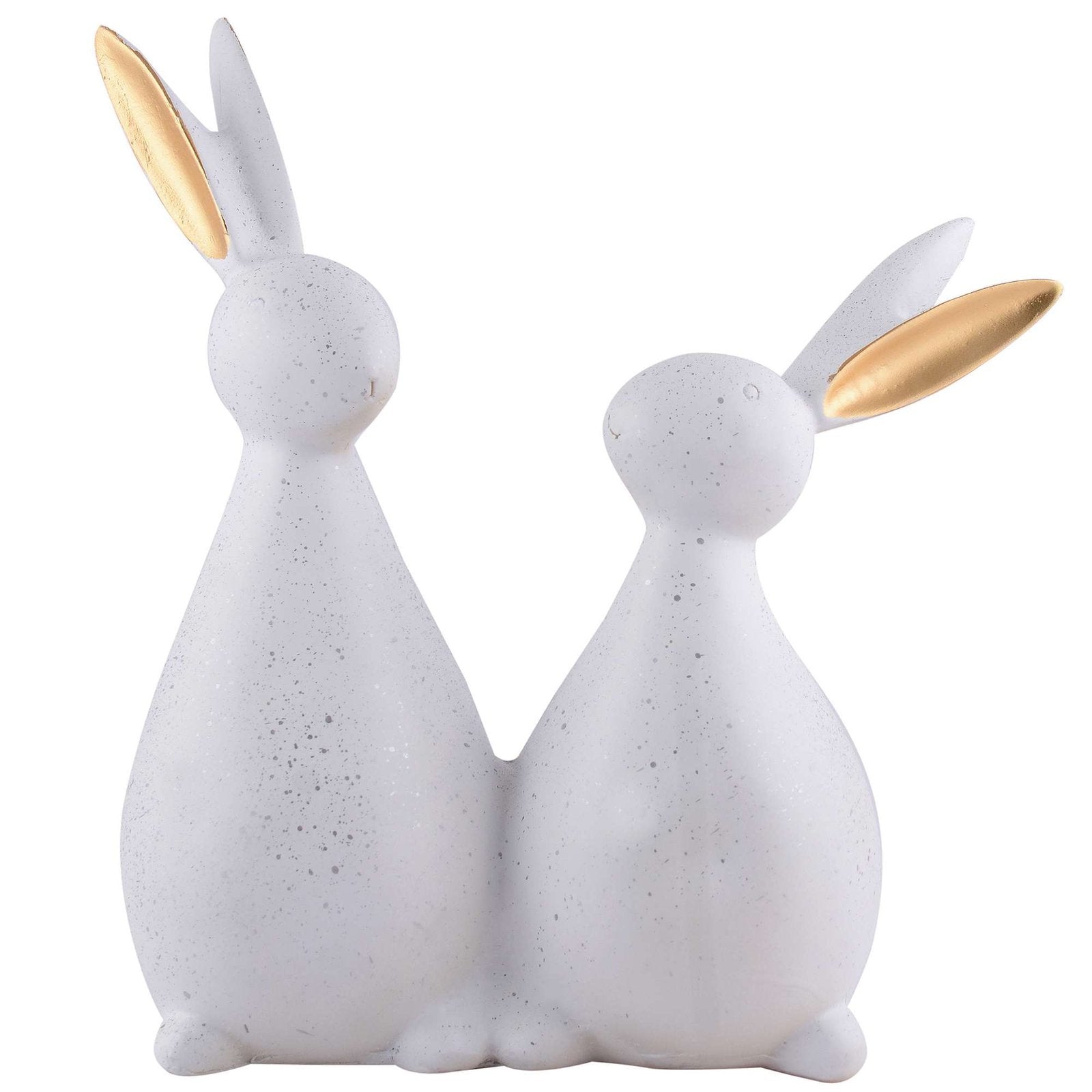 Rabbit Cute Pair Statue for Home Decor Showpiece | Kids Room Decorative Showpiece (Off White)