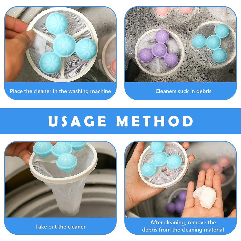 Floating Laundry Ball Lint Catcher Reusable Hair & Fur Filter (1 Pc)