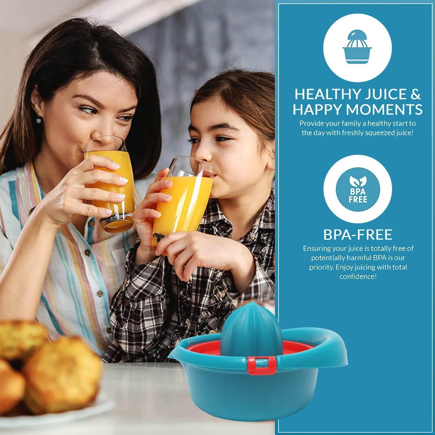 Supermom Plastic Premium Manual Hand Press Citrus Juicer (1 Pc)
