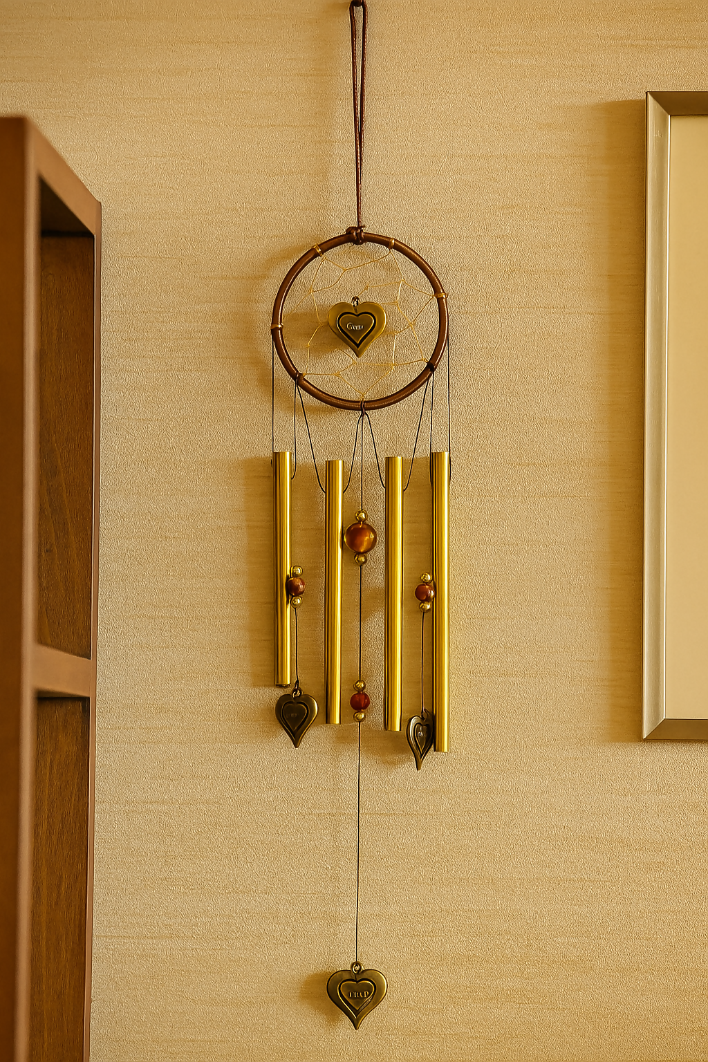 Harmony Hearts Wind Chime Wind Chimes For Home Decor&Balcony Hanging For Positive Energy With Melody Sound Steel Windchime