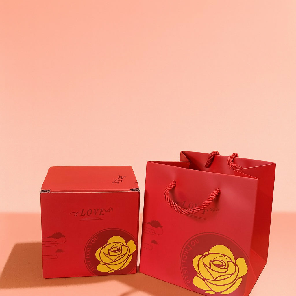 Luxury Rose Jewelry Box with Transparent Dome – Artificial Rose with Hidden Jewelry Storage, Gift Box with Bag & Premium Packaging for Women, Anniversary, Birthday, Valentine’s Day & Special Occasions