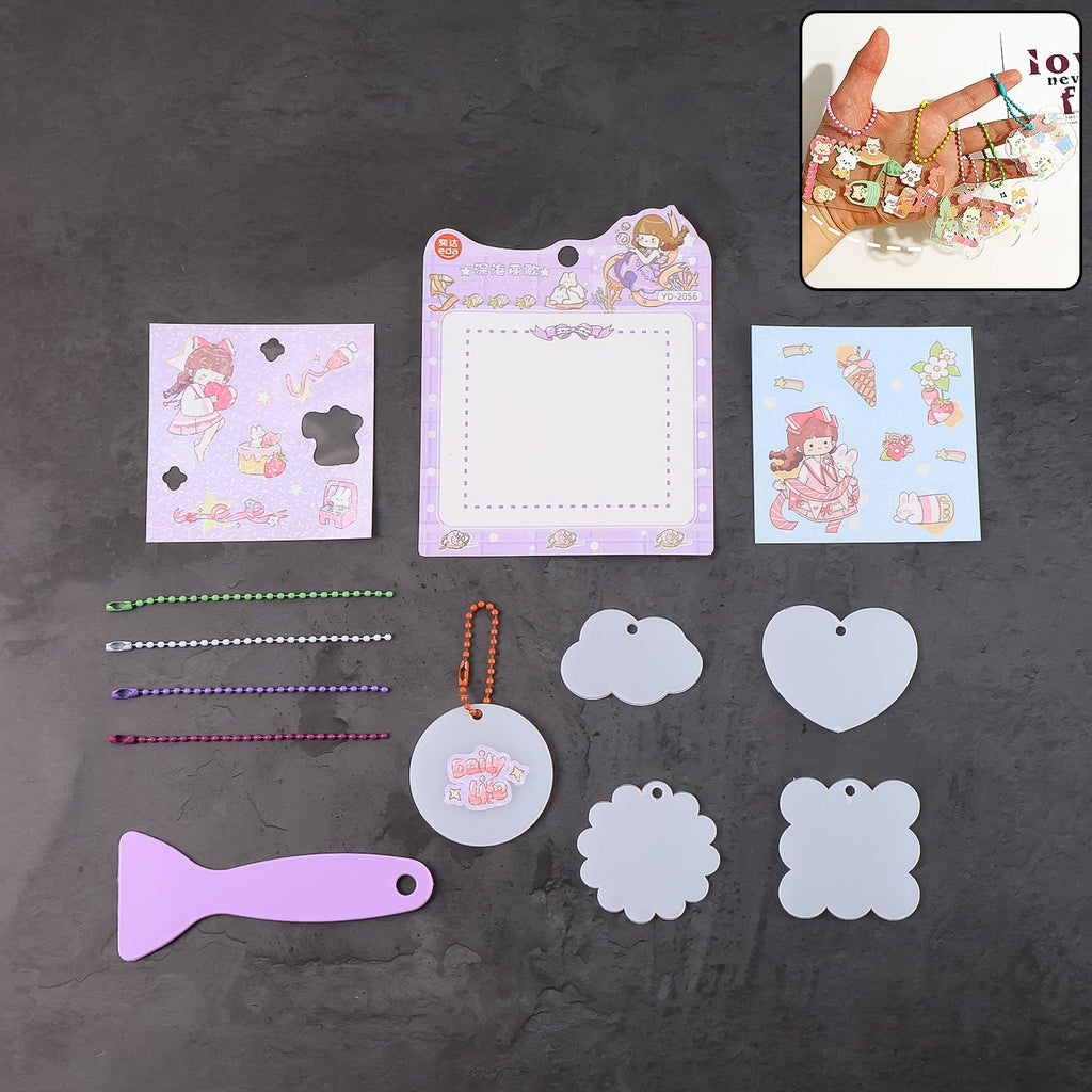 DIY Shrink Art Keychain Making Kit for Kids (1 Set)