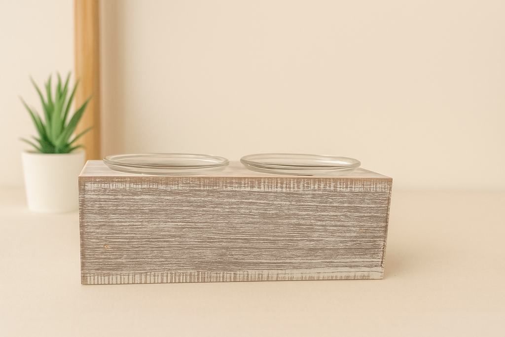 Rustic Wooden 'HOME' Tealight Candle Holder with Glass Cups – Farmhouse Style Decorative Centerpiece with Jute Bow and Heart Accent – Tabletop Decor for Living Room, Entryway, Mantel, or Housewarming Gift 2 candles