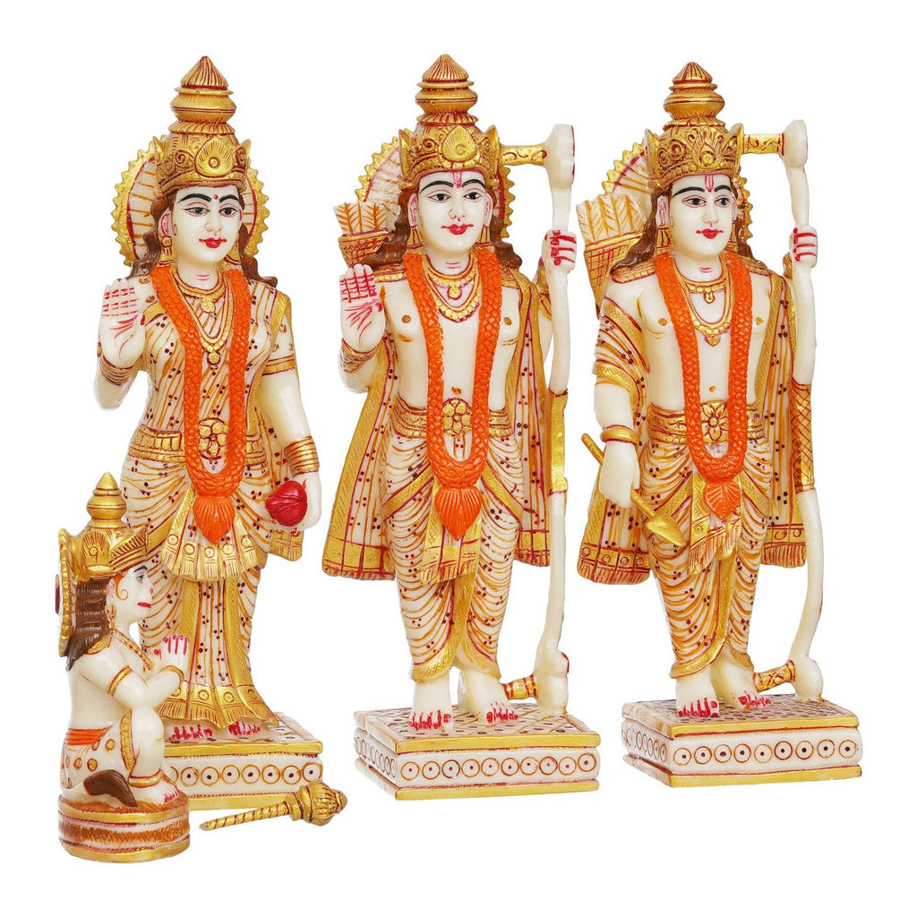 Ram darbar Idol Sita Statue Hanuman Laxman Idol Antique Finish Home Décor Marble God Statue
