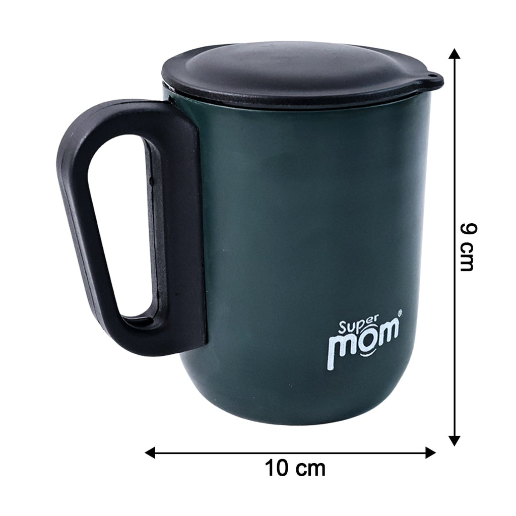 Supermom Metallic Stainless Steel Insulated Mug with Lid Approx 300Ml (1 Pc)