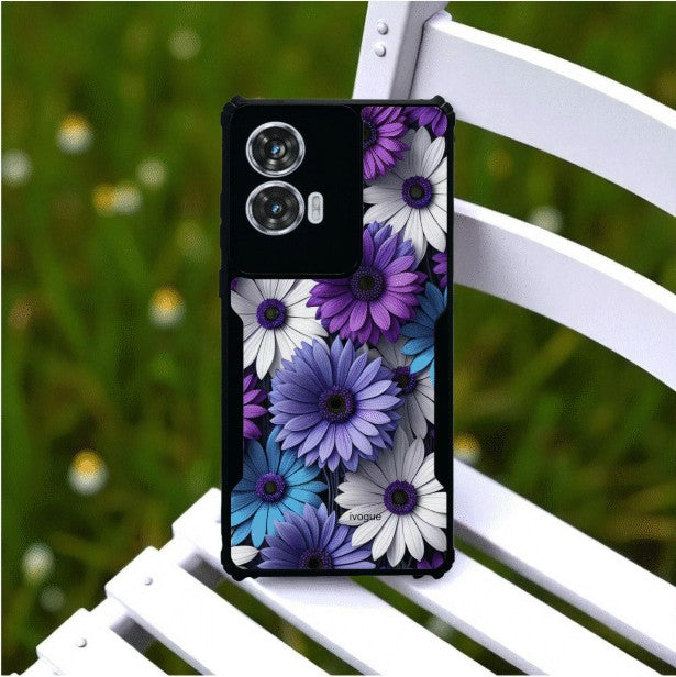 Violet Bloom Mobile Cover For Motorola Edge 50 Fusion