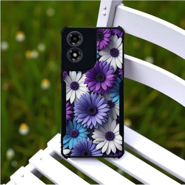 Violet Bloom Mobile Cover For Motorola G04S