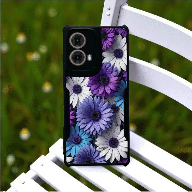 Violet Bloom Mobile Cover For Motorola G85