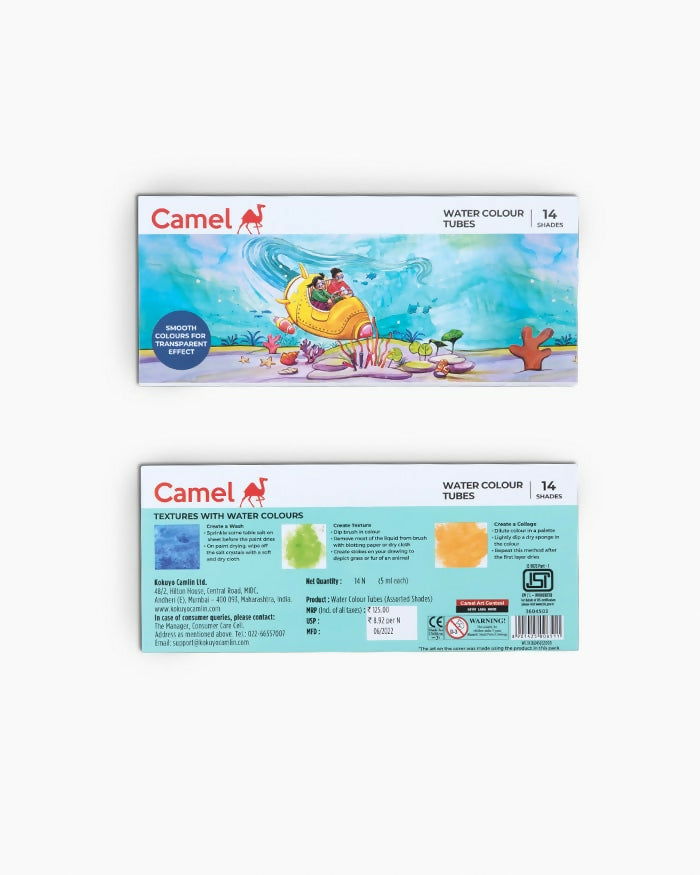 Camlin Water Colour Tubes 14 Shades Set