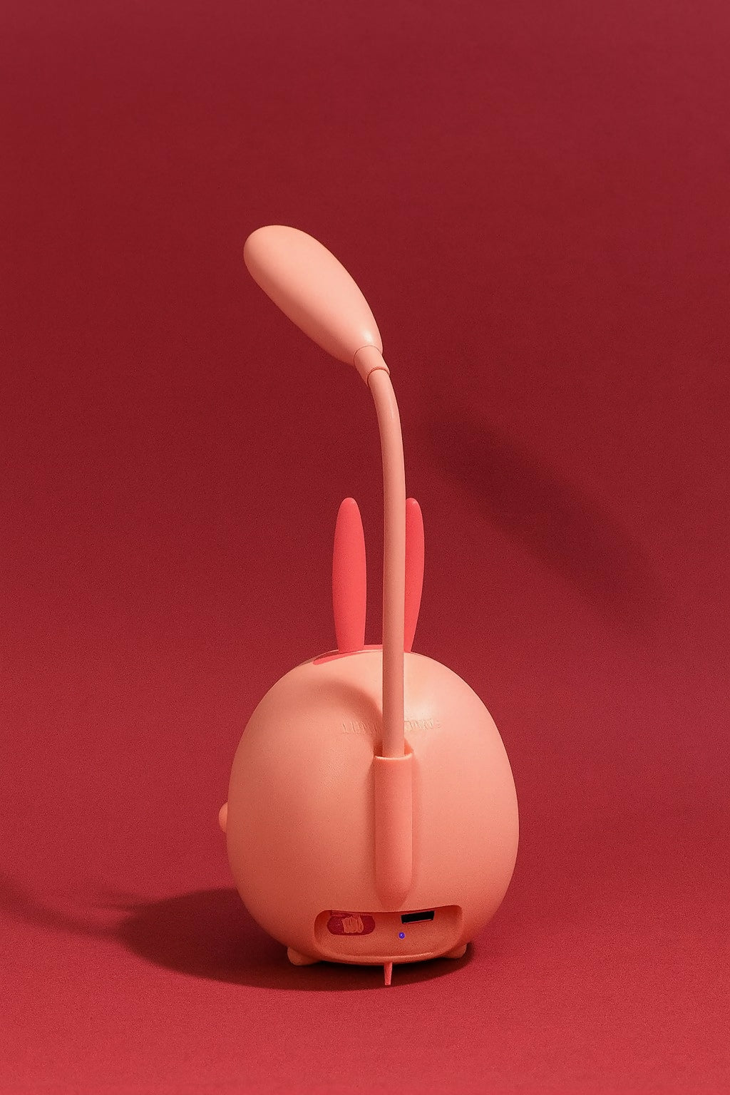 Adorable Pink Bunny Shaped LED Desk Lamp with Flexible Neck – Cute Cartoon Night Light for Kids, Study, and Home Décor – Warm Eye-Friendly Light, USB Rechargeable