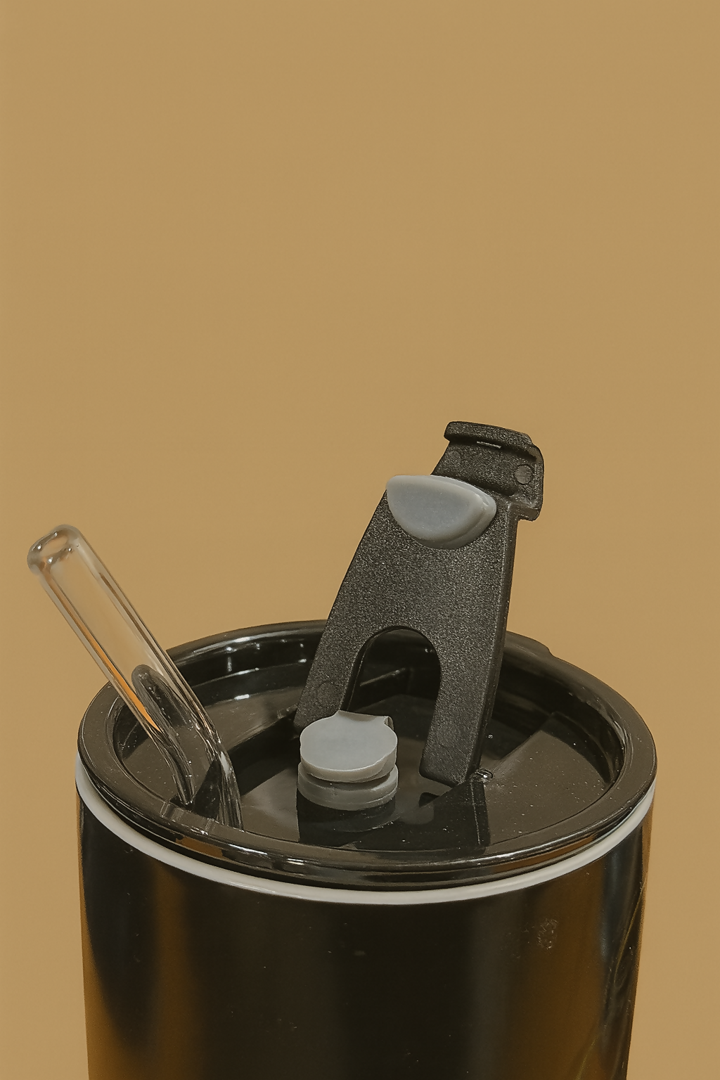 Premium Black Ceramic "King" Printed Coffee Mug with Lid and Stirrer | Stylish Gift Mug for Men, Husband, Boyfriend – Royal Design Tea Mug with Crown Print